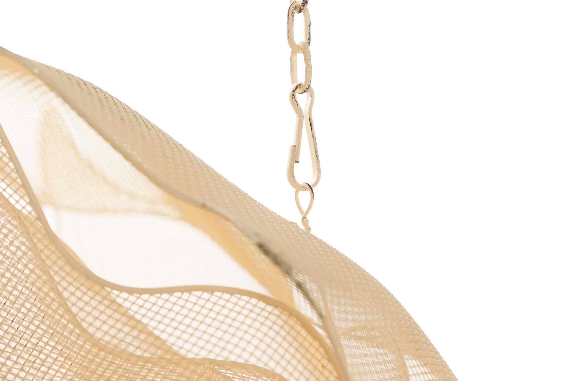 White Metal Hanging Fish Figurine 73x53x46 cm