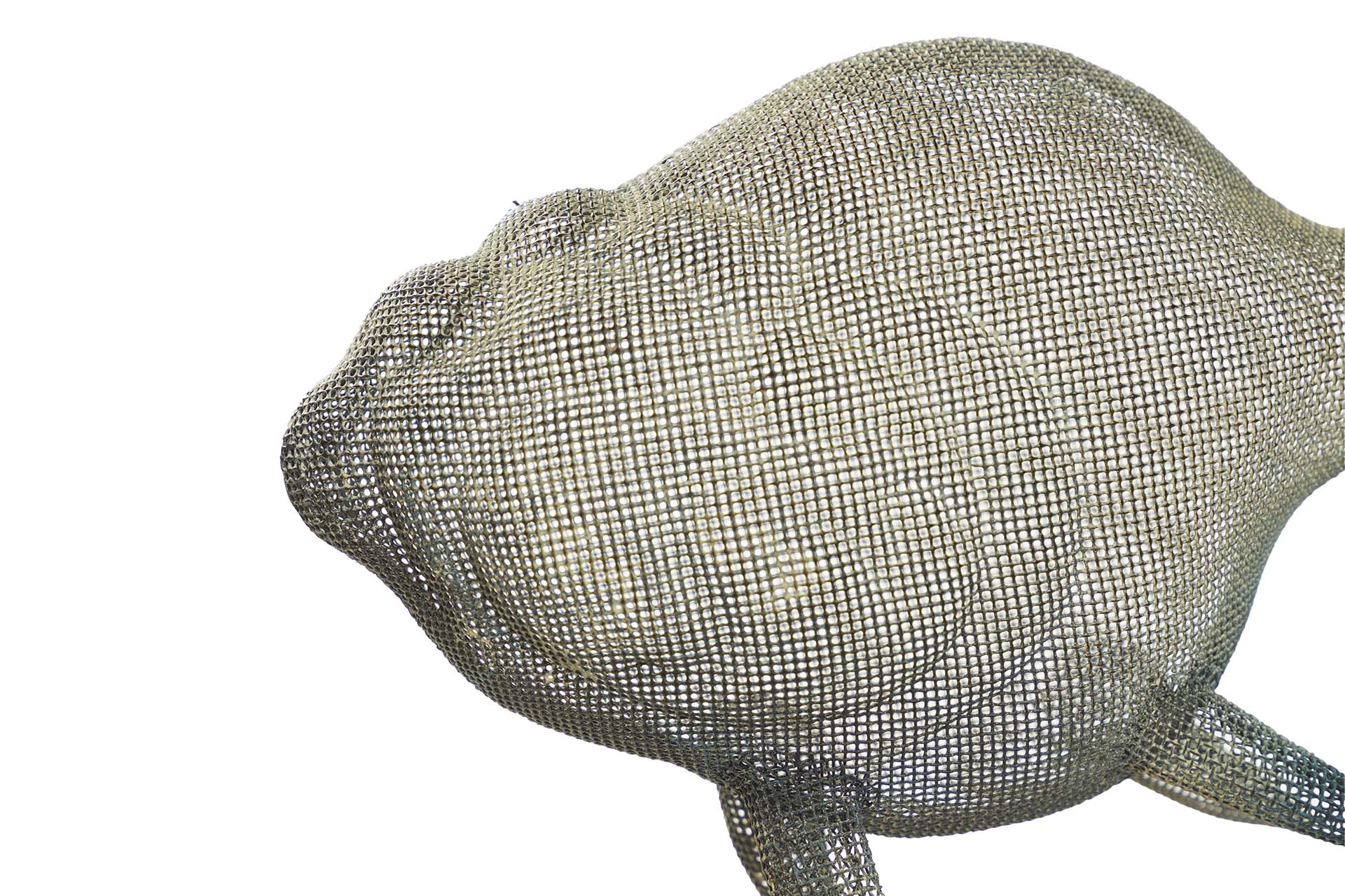 BLUE METAL HANGING FISH FIGURE 73x53x46 CM