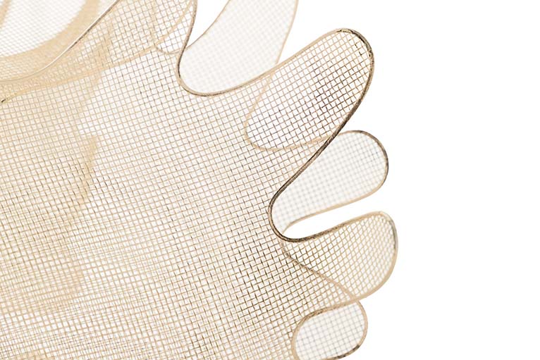 White Metal Hanging Fish Figurine 49x42x42 cm