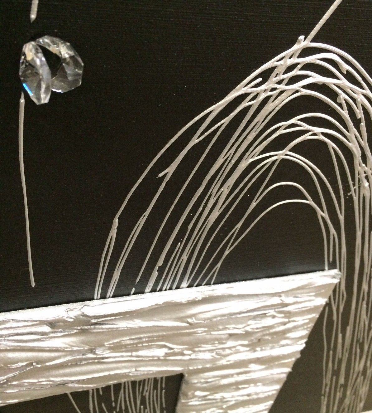 Hand-painted picture, silver stela model