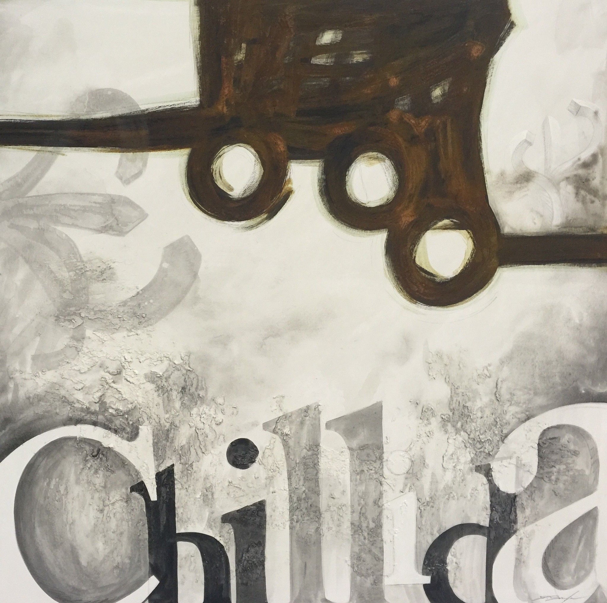 Cuadro pintura original Chillida