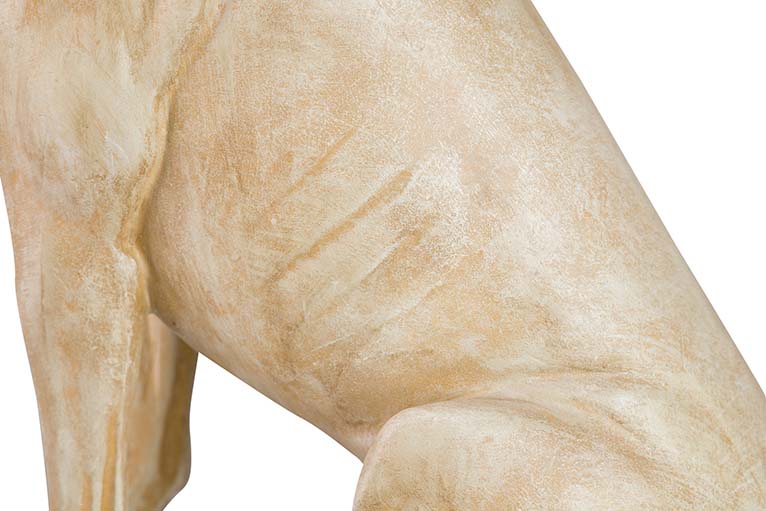 BEIGE RESIN LABRADOR DOG FIGURE 20x29x40 CM