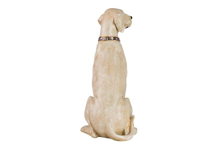 BEIGE RESIN LABRADOR DOG FIGURE 20x29x40 CM