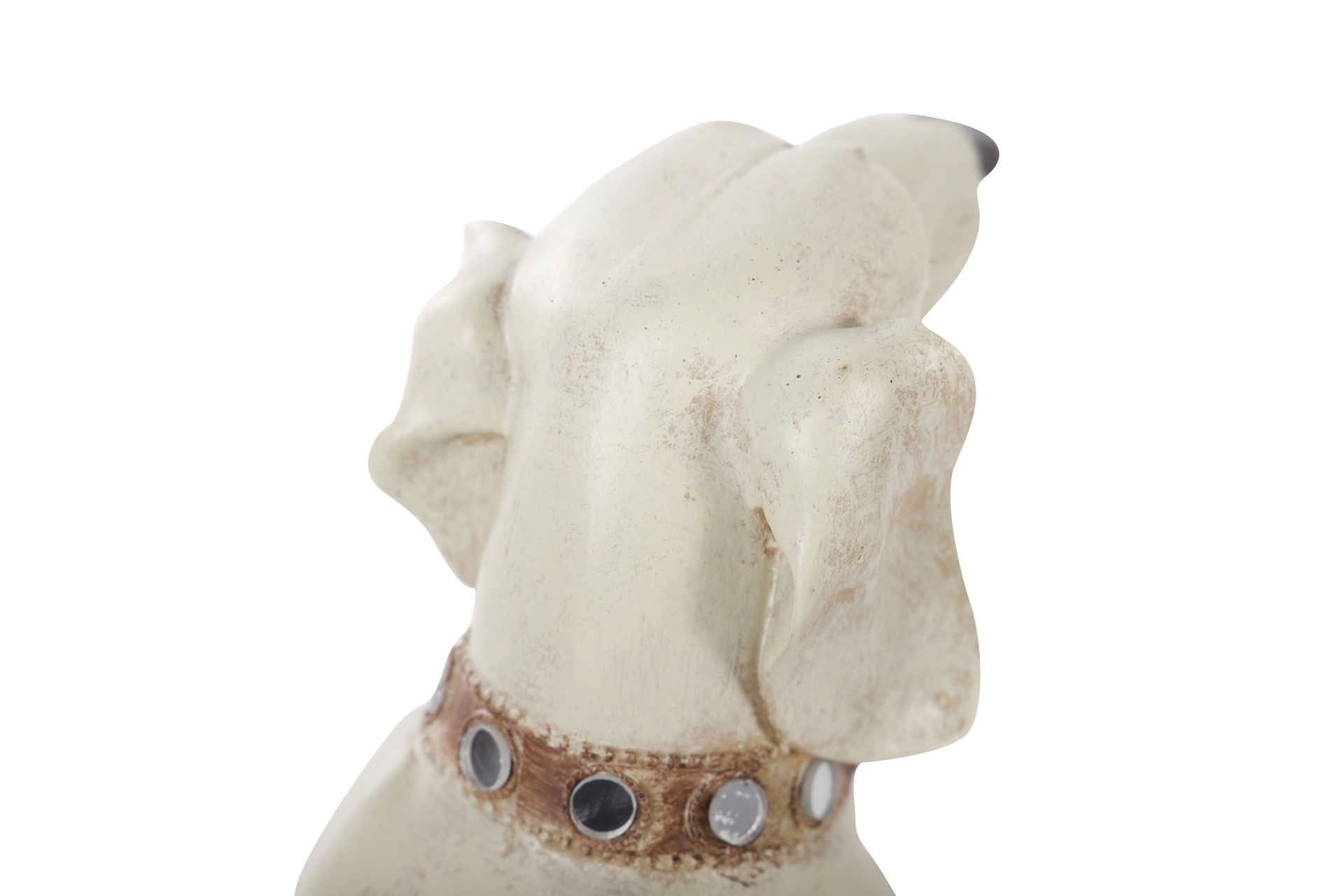 BEIGE RESIN DACHSHIP DOG FIGURE 42x15x25 CM