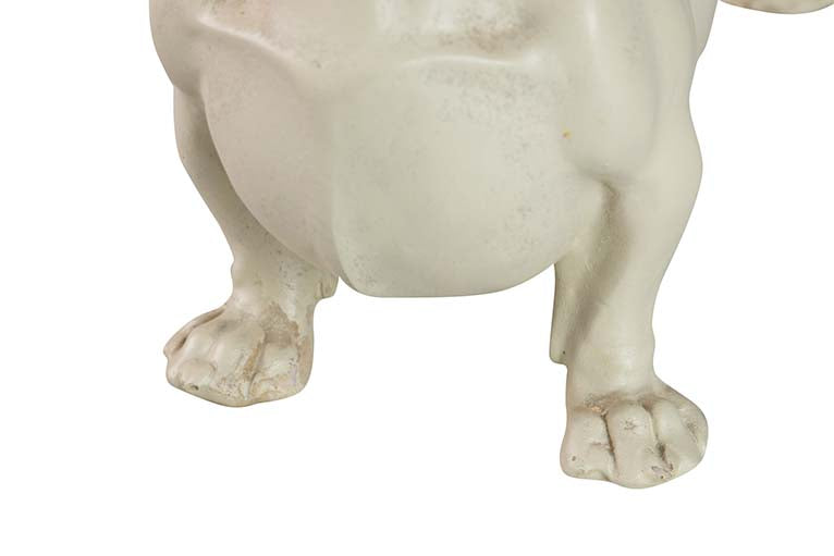 FIGURA PERRO TECKEL RESINA BEIGE 42x15x25 CM