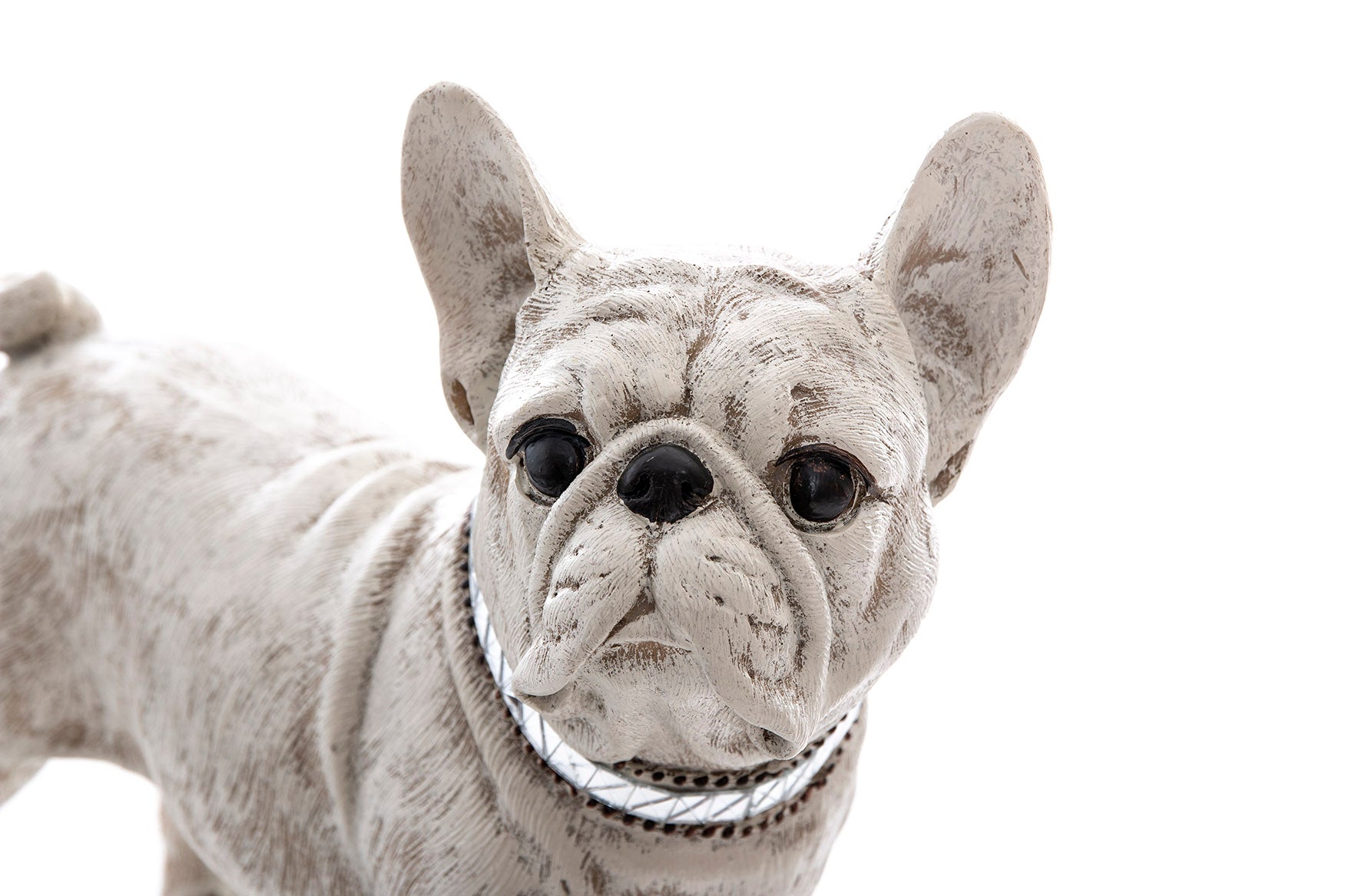 FIGURA DE RESINA DE BULLDOG FRANCÊS 33x16x30 CM
