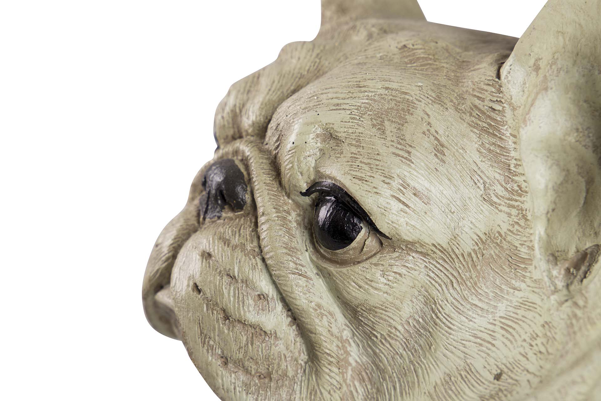 FIGURA DE RESINA DE BULLDOG FRANCÊS 33x16x30 CM