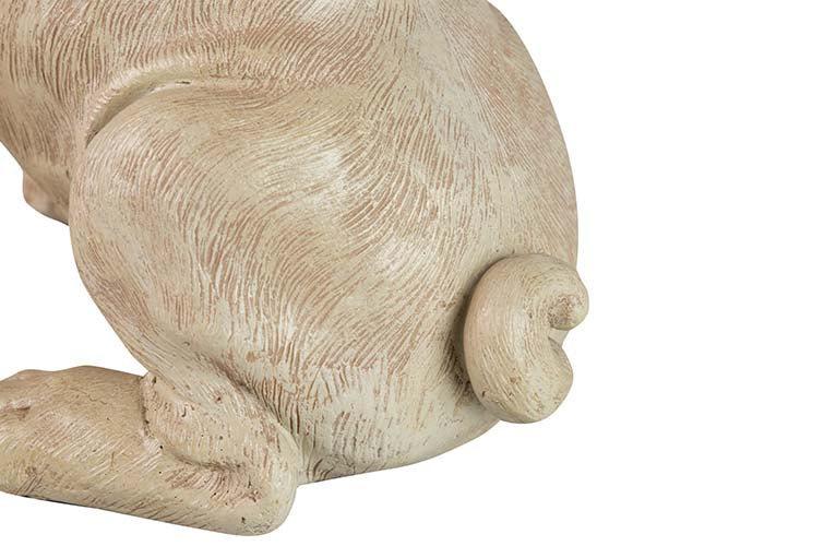 FIGURA DE BULLDOG FRANCÊS RESINA BEGE 24x16x29 CM