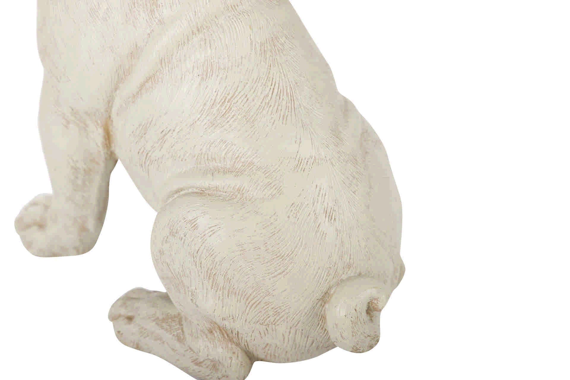 FIGURA DE BULLDOG FRANCÊS RESINA BEGE 24x16x29 CM