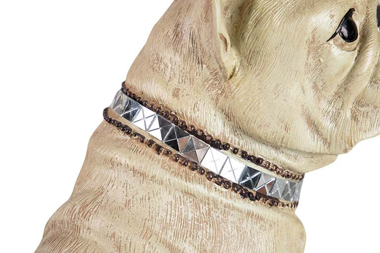 FRENCH BULLDOG FIGURE BEIGE RESIN 24x16x29 CM