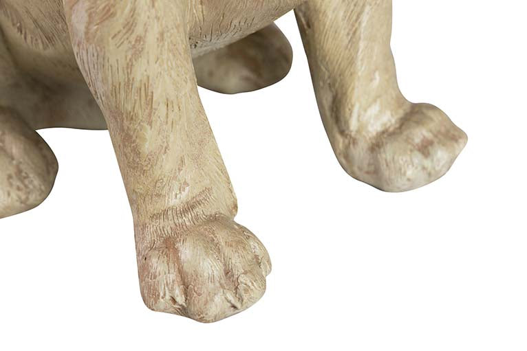 FIGURA DE BULLDOG FRANCÊS RESINA BEGE 24x16x29 CM