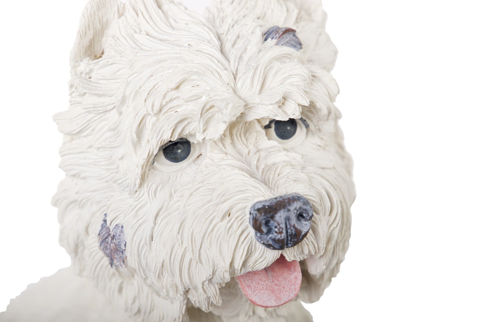 BEIGE RESIN WESTIE DOG FIGURE 26x17x31 CM