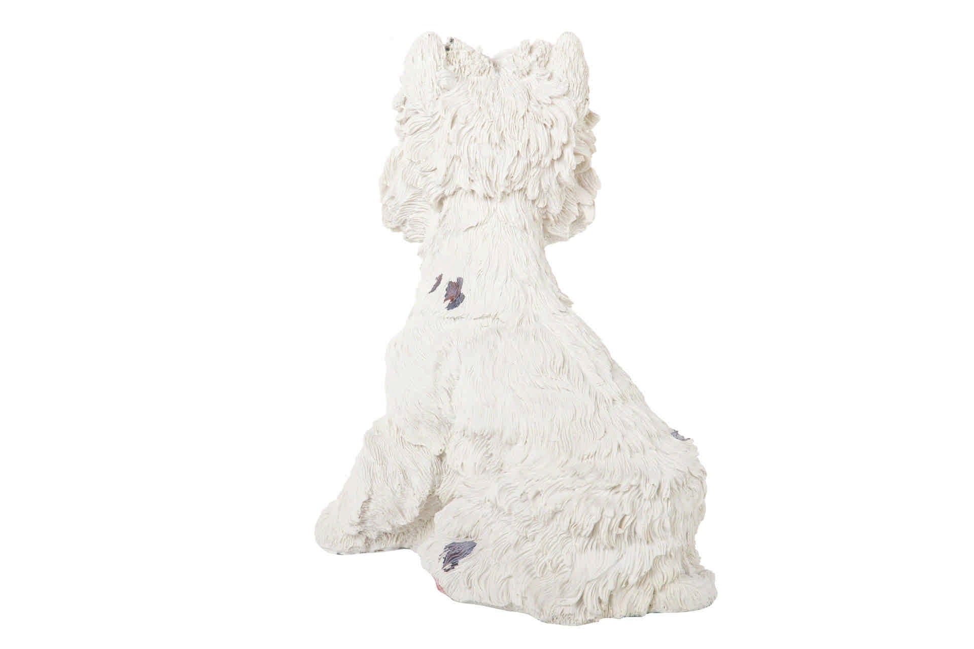BEIGE RESIN WESTIE DOG FIGURE 26x17x31 CM