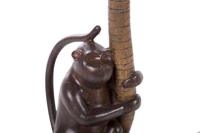 CANDELABRO DE MACACO DE RESINA 16x16x26 CM