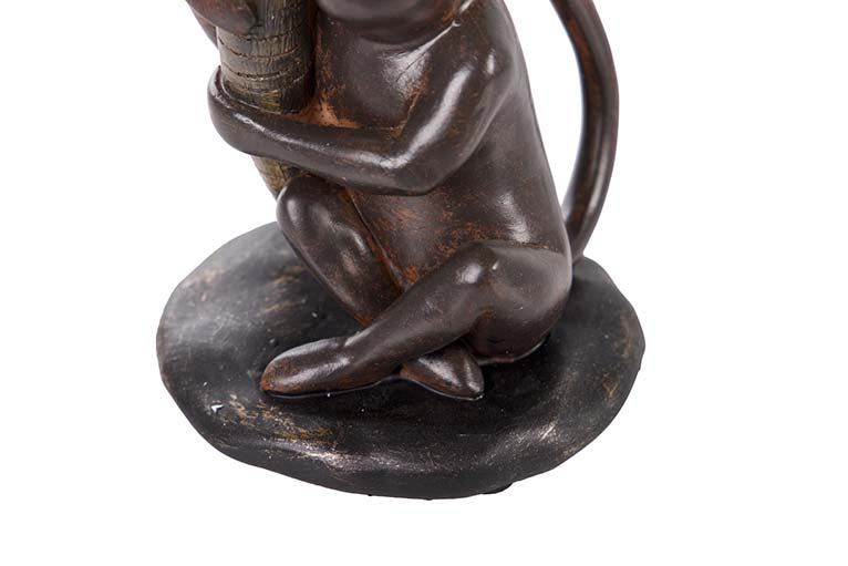 CANDELABRO DE RESINA MACACO 17x16x26 CM