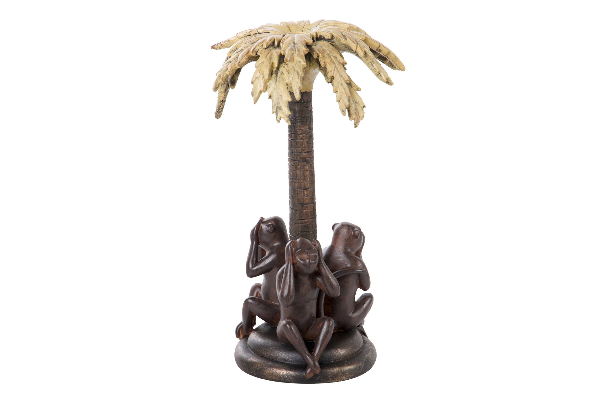 CANDELABRO DE RESINA MACACO 22x21x37 CM