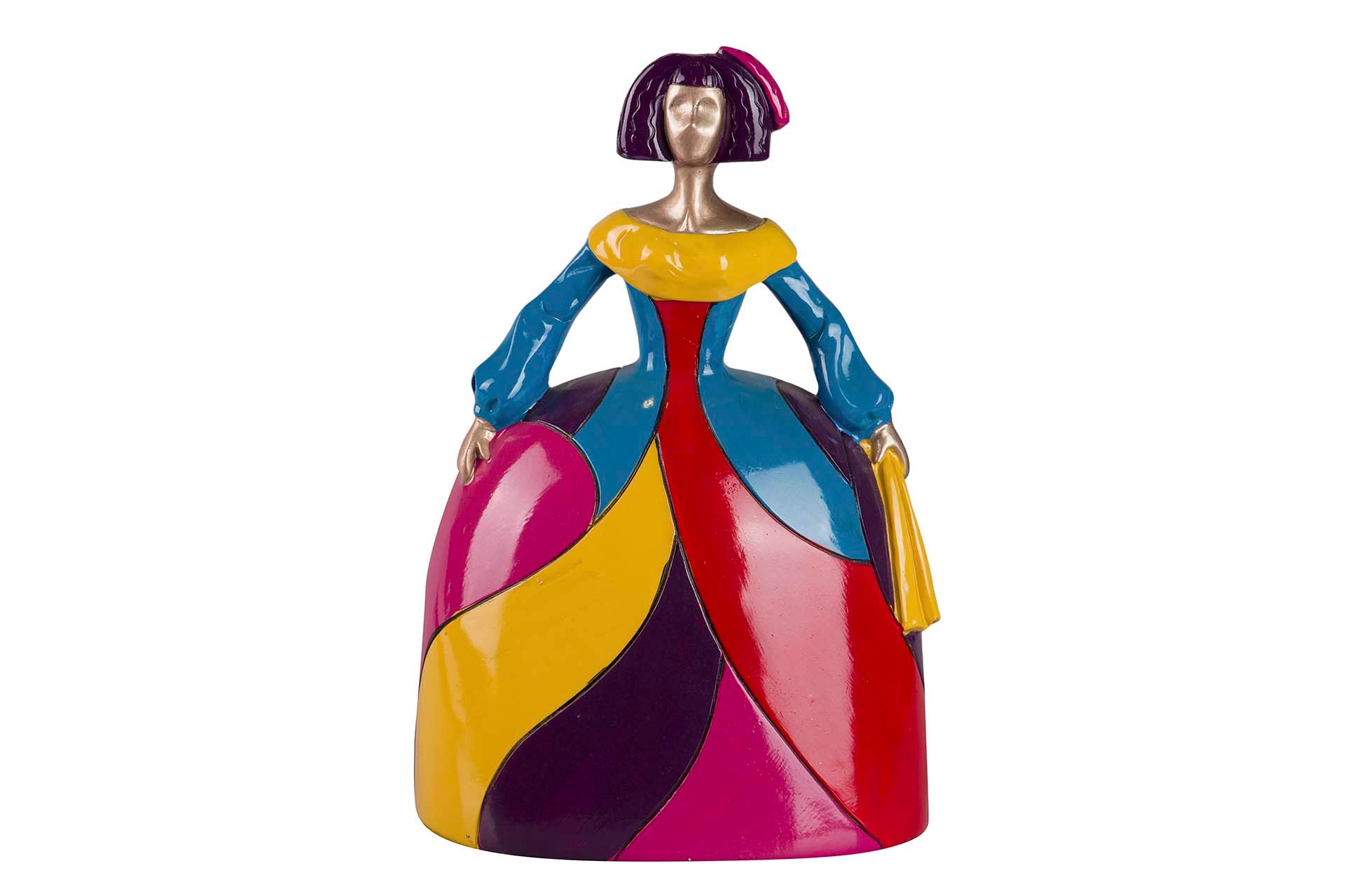 FIGURA MENINA RESINA POP ART 22x17x31 CM