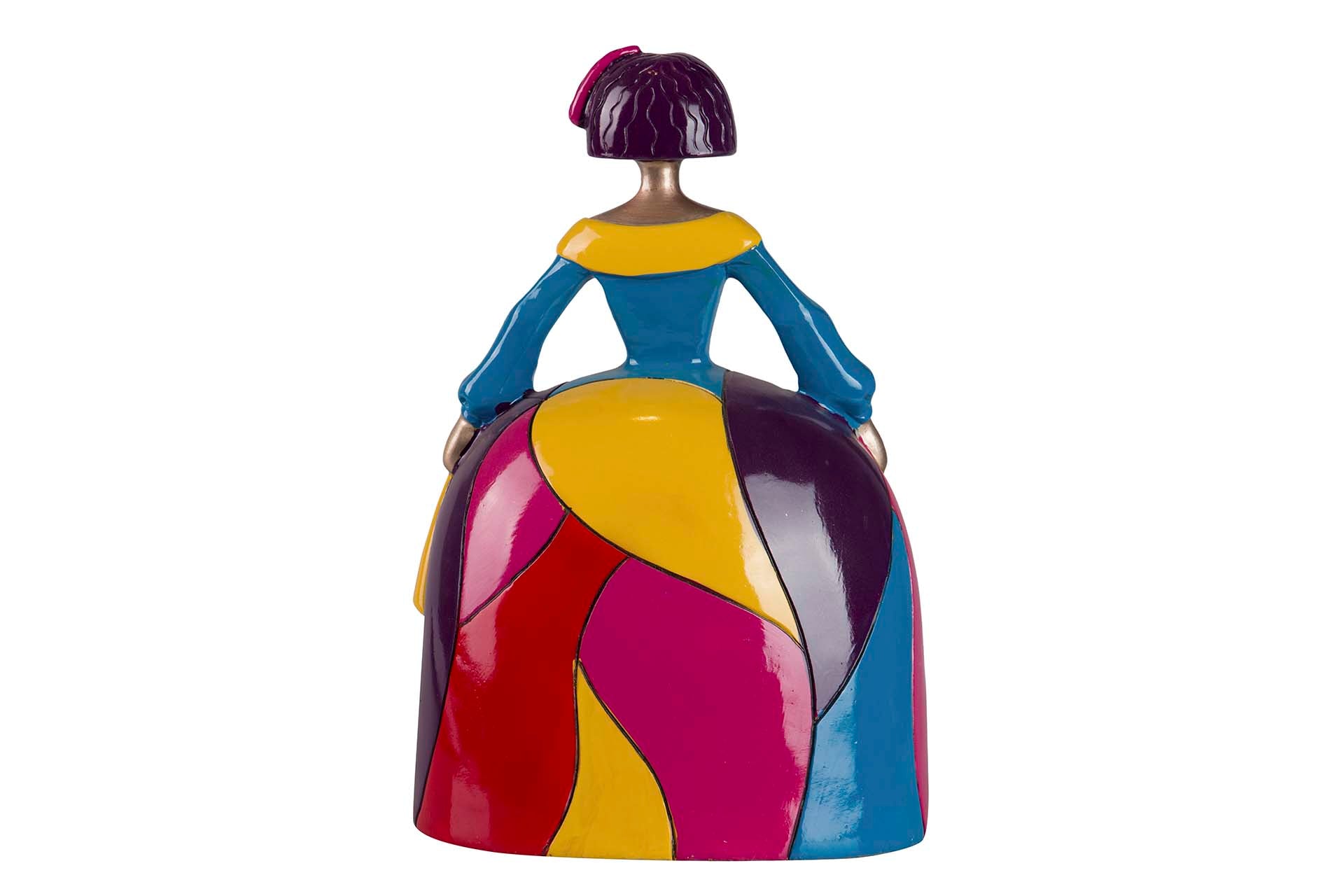 FIGURA MENINA RESINA POP ART 22x17x31 CM