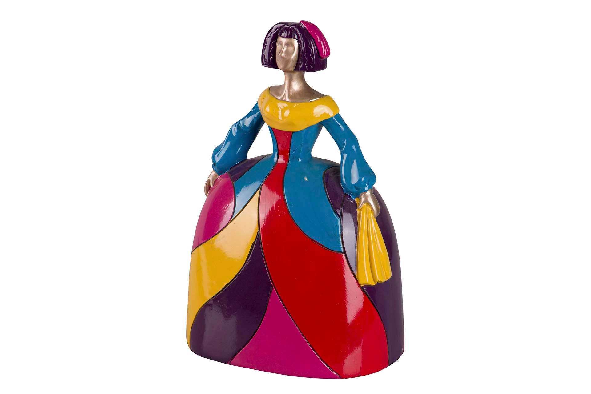 FIGURA MENINA RESINA POP ART 22x17x31 CM
