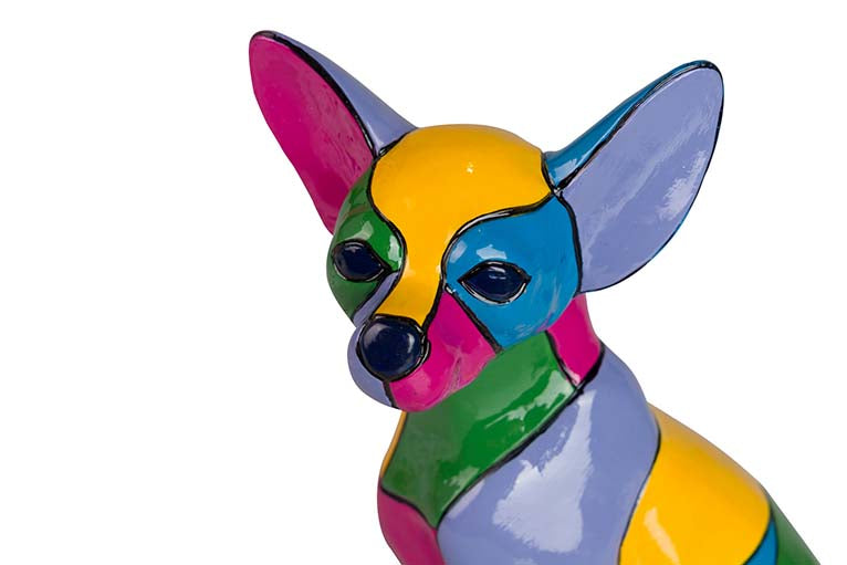 CHIHUAHUA DOG FIGURE CEMENT 18x12x24 CM