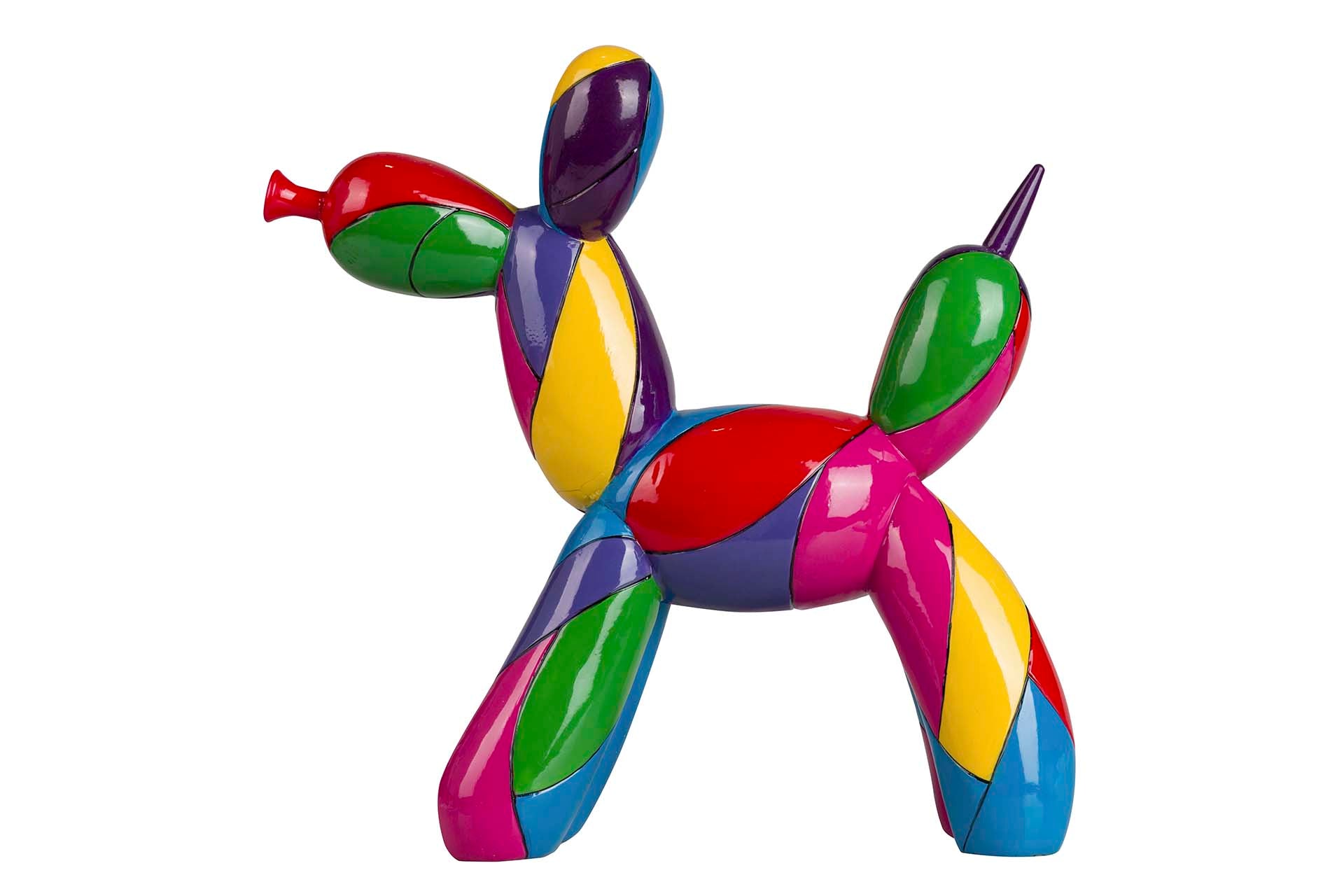 FIGURA PERRO GLOBO RESINA POP ART 28x10x28 CM