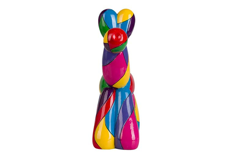 POP ART RESIN BALLOON DOG FIGURE 28x10x28 CM