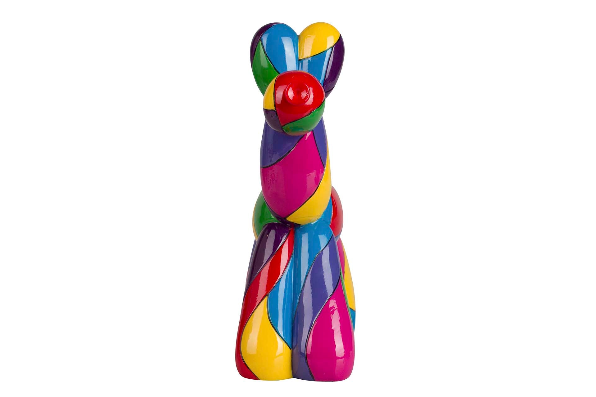 FIGURA PERRO GLOBO RESINA POP ART 28x10x28 CM