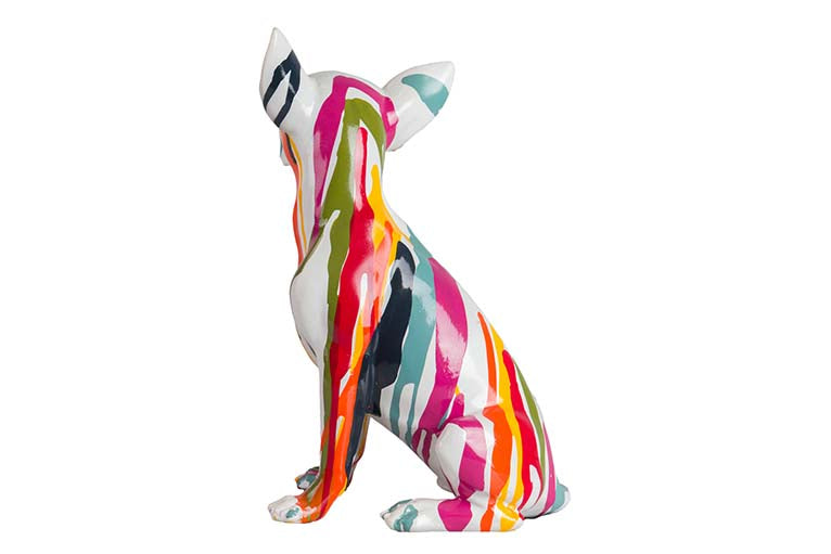 CHIHUAHUA DOG FIGURE RESIN 15x13x26 CM