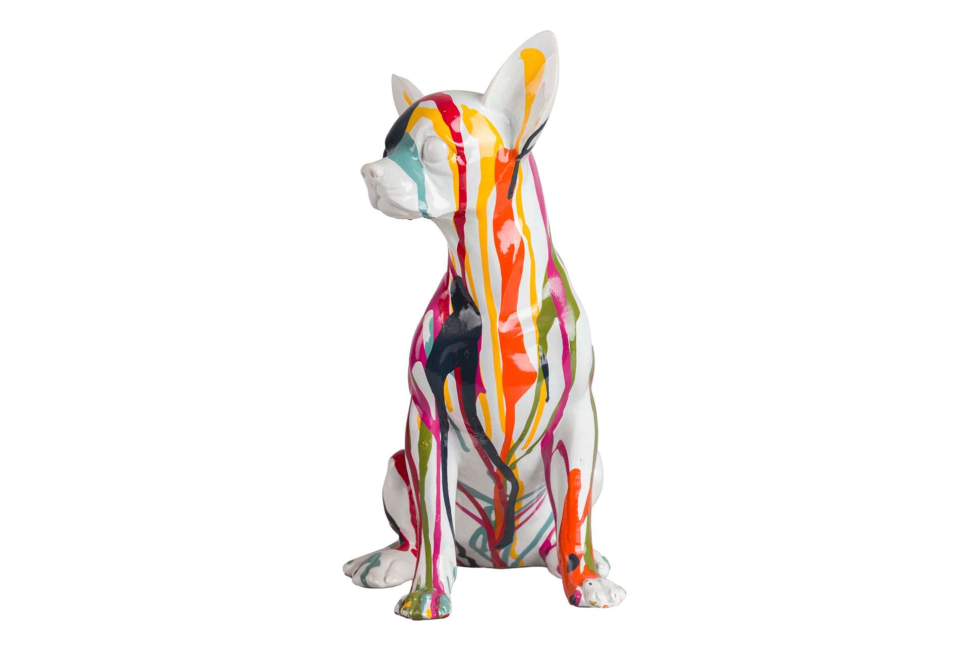 CHIHUAHUA DOG FIGURE RESIN 15x13x26 CM