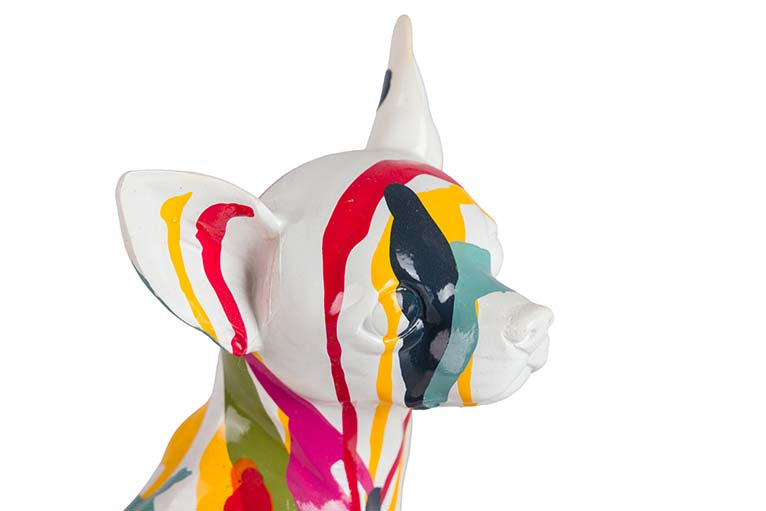 CHIHUAHUA DOG FIGURE RESIN 15x13x26 CM