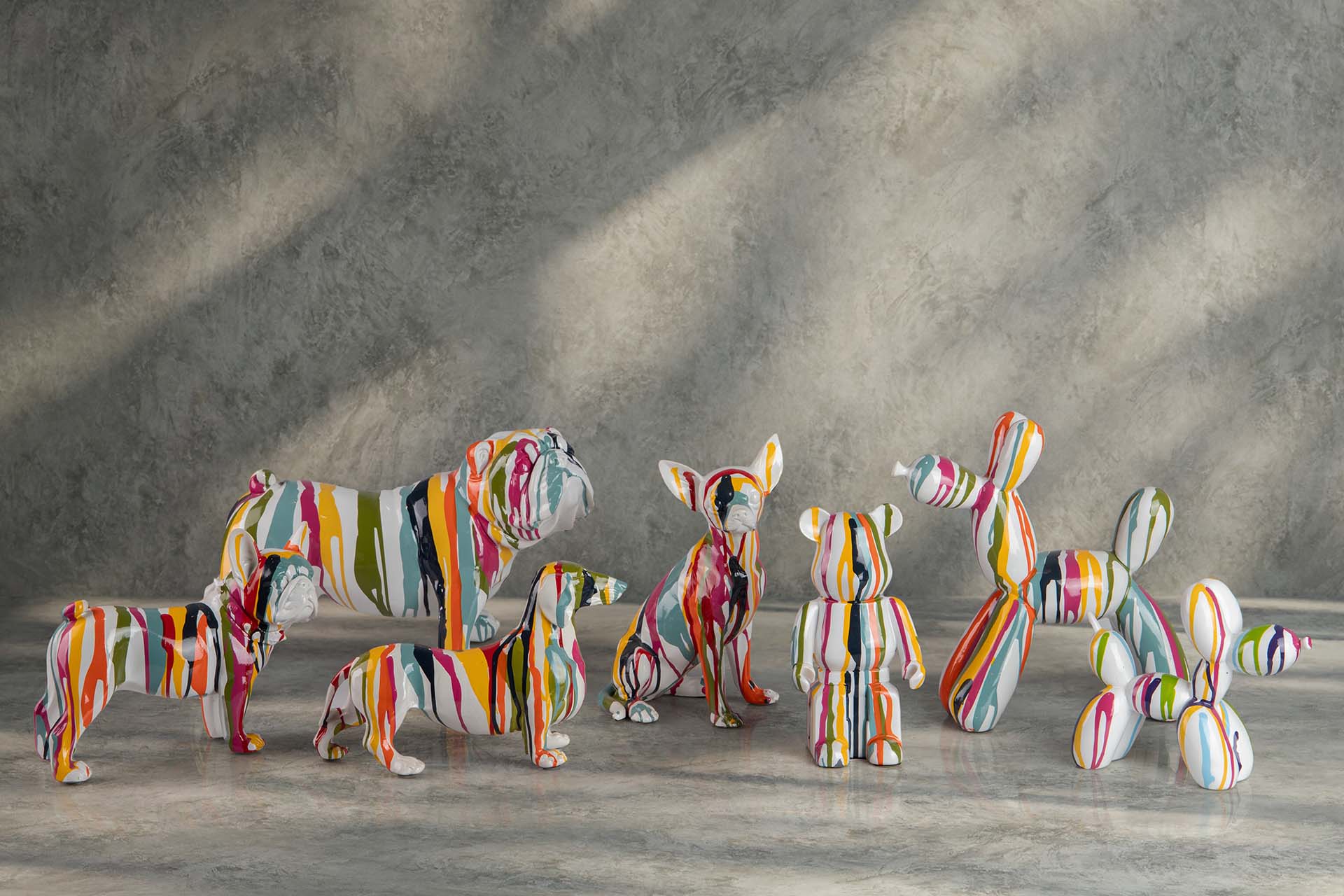 RESIN BALLOON DOG FIGURE 28x11x27 CM