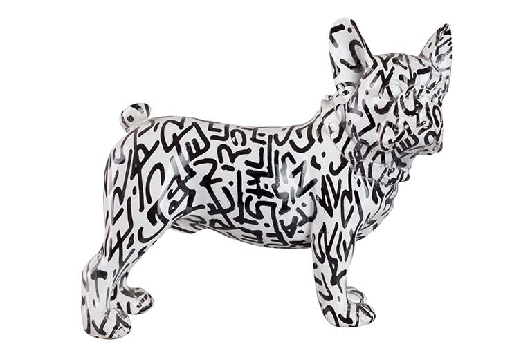 FRENCH BULLDOG RESIN FIGURE 24x12x22 CM