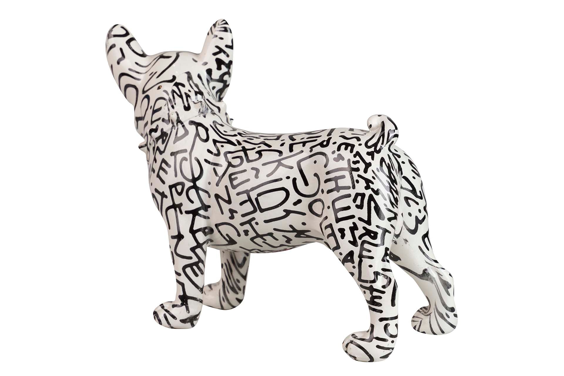 FIGURA PERRO BULLDOG FRANCES RESINA 24x12x22 CM