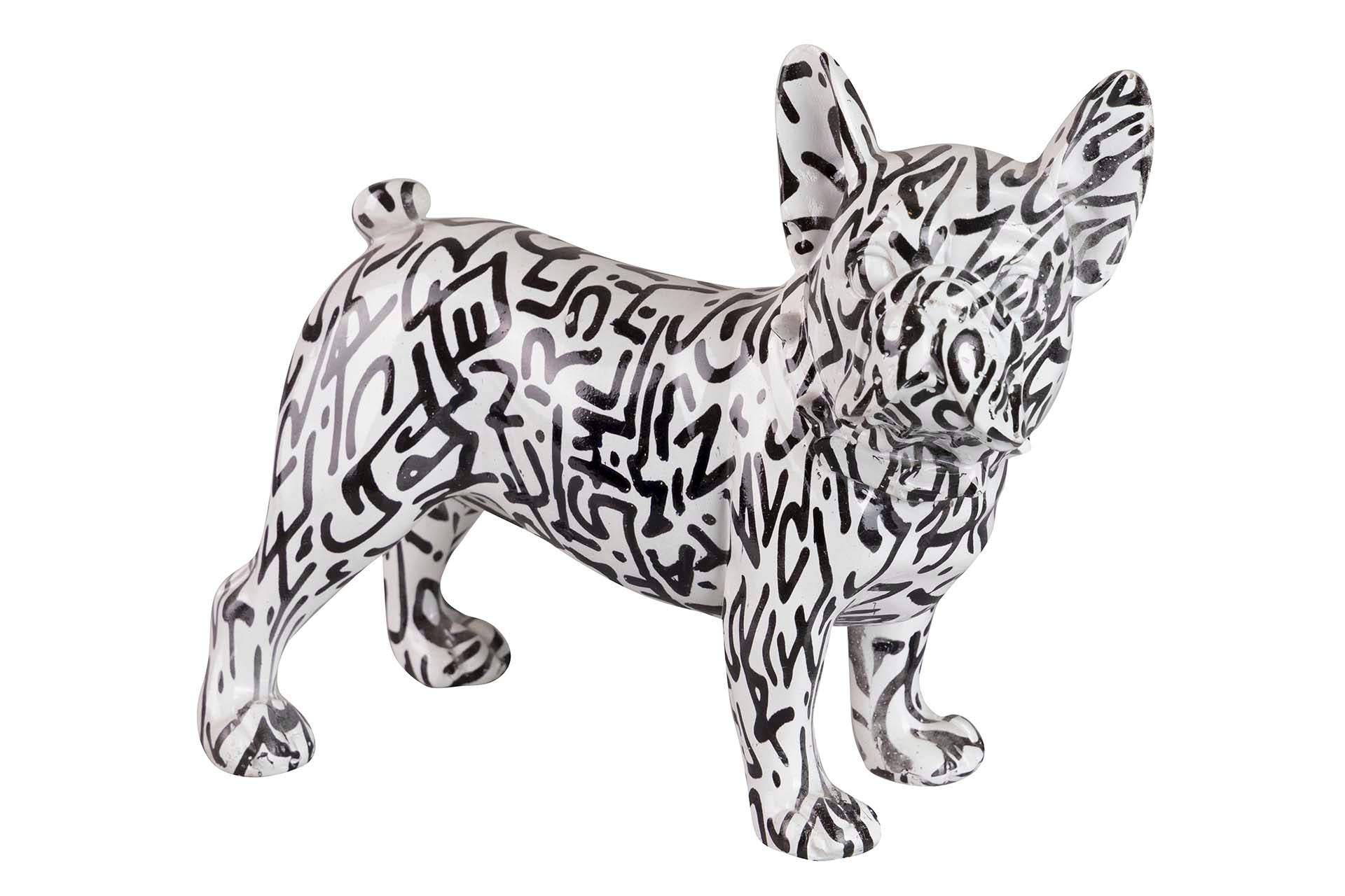 FIGURA PERRO BULLDOG FRANCES RESINA 24x12x22 CM