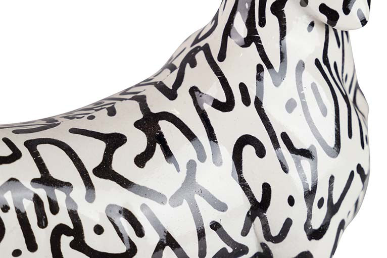 DACHSHUND DOG FIGURE RESIN 28x10x17 CM