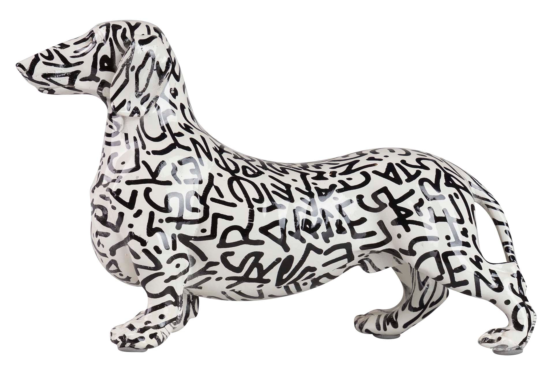 DACHSHUND DOG FIGURE RESIN 28x10x17 CM