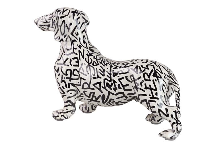 DACHSHUND DOG FIGURE RESIN 28x10x17 CM