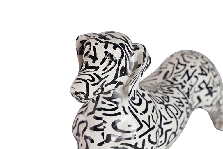 DACHSHUND DOG FIGURE RESIN 28x10x17 CM