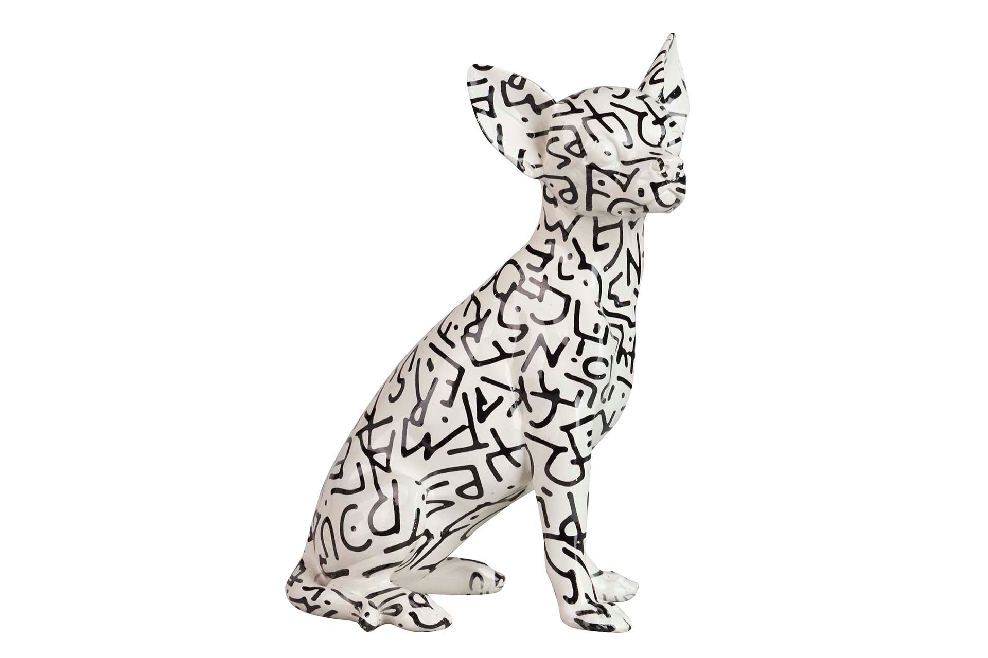 RESIN DOG FIGURE 15x13x26 CM