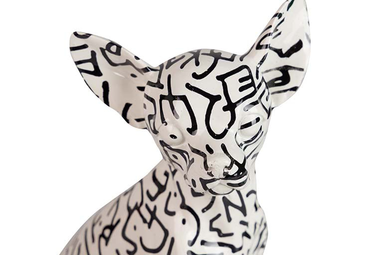 RESIN DOG FIGURE 15x13x26 CM