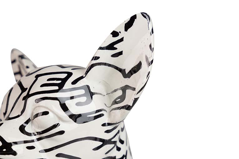 RESIN DOG FIGURE 15x13x26 CM