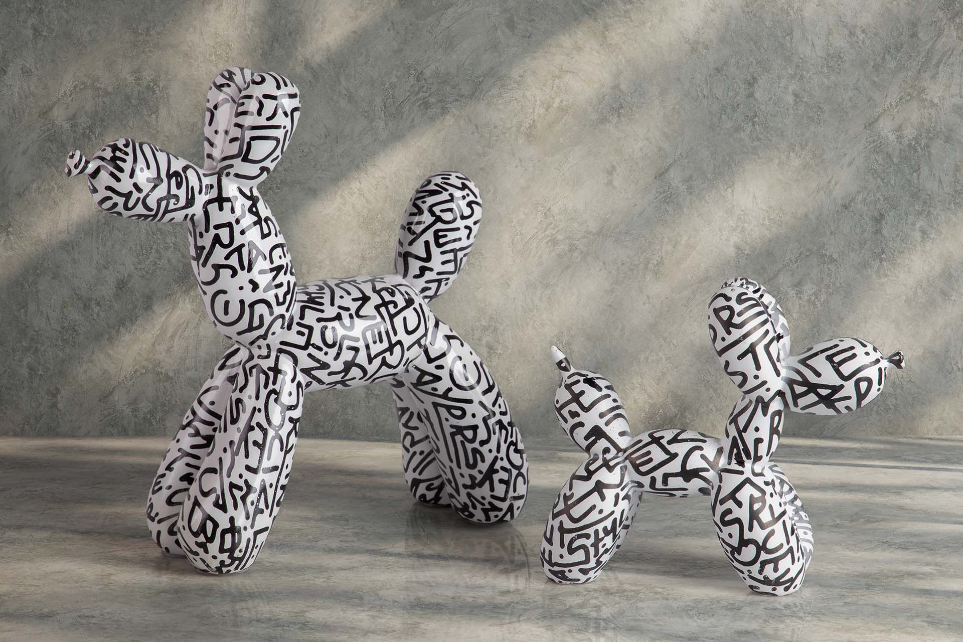 RESIN BALLOON DOG FIGURE 28x11x27 CM