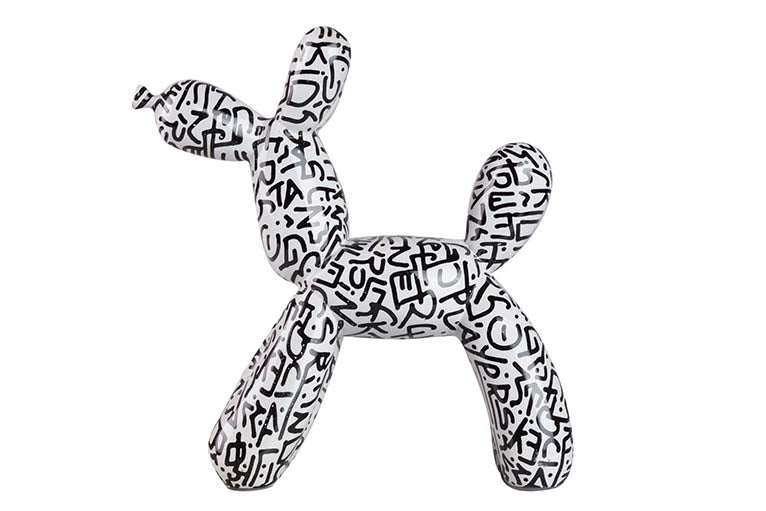 RESIN BALLOON DOG FIGURE 28x11x27 CM