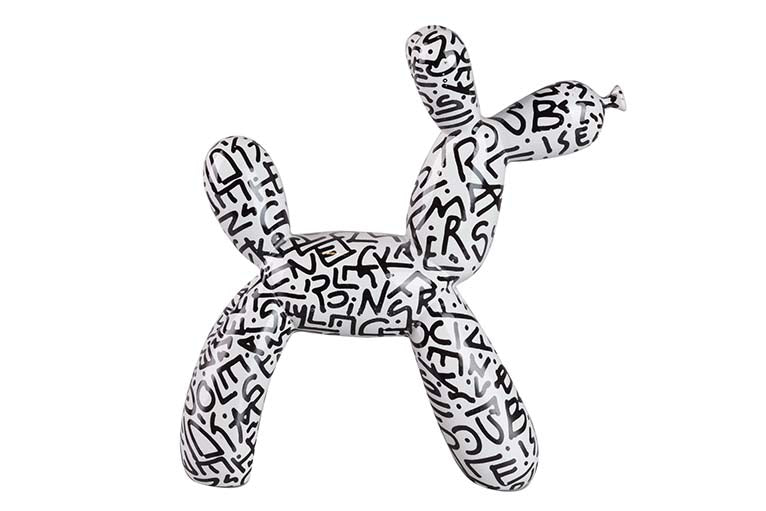 RESIN BALLOON DOG FIGURE 28x11x27 CM