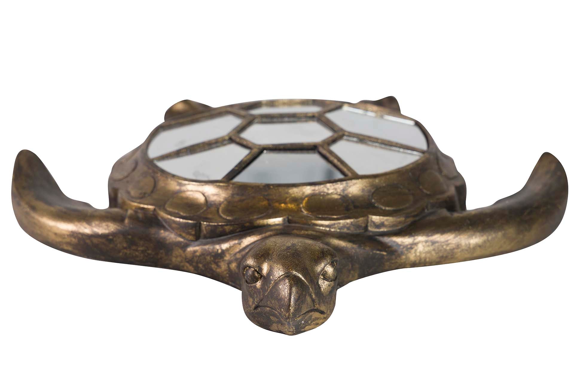 TURTLE FIGURE WALL RESIN MIRROR 39x34x6 CM