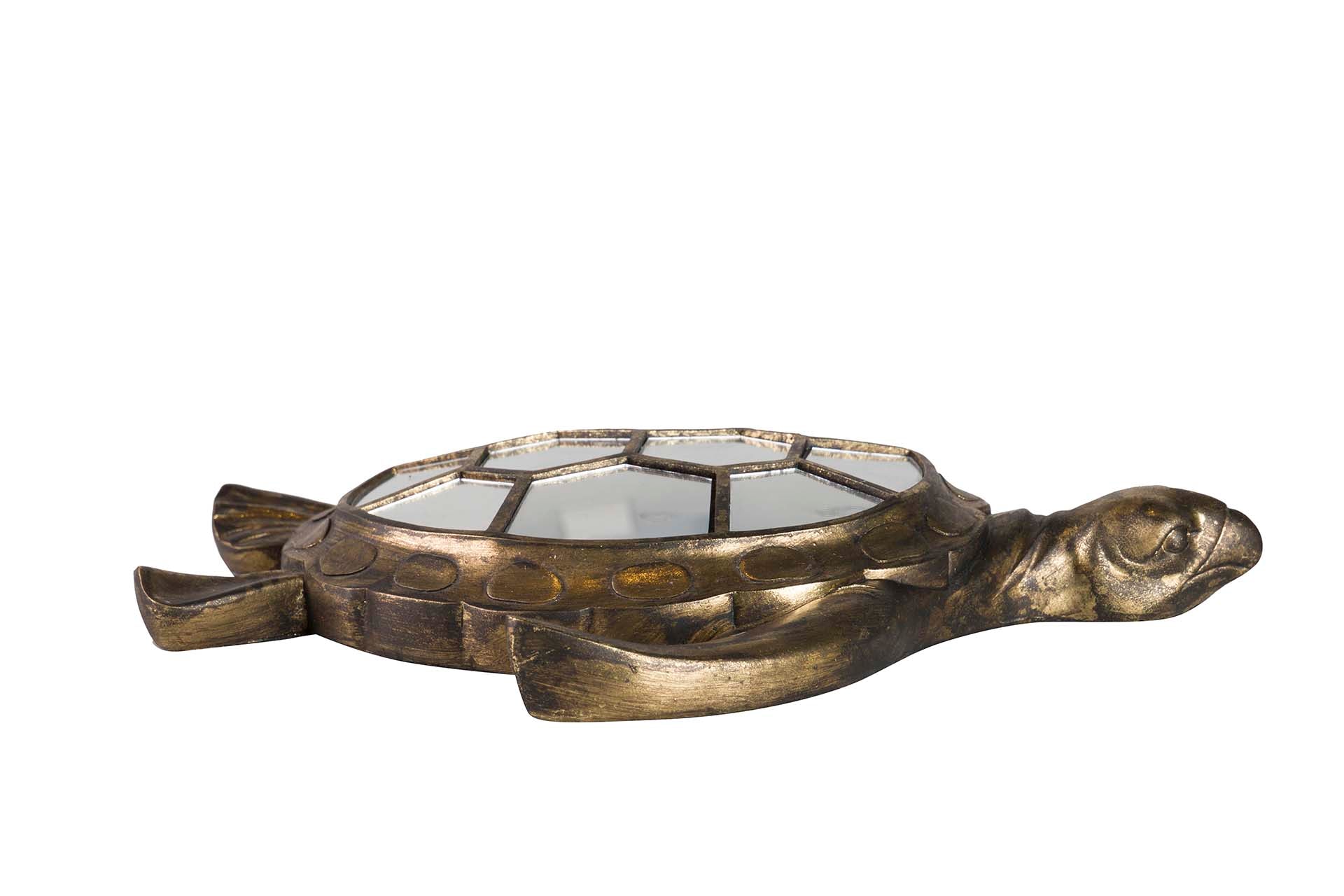 TURTLE FIGURE WALL RESIN MIRROR 39x34x6 CM