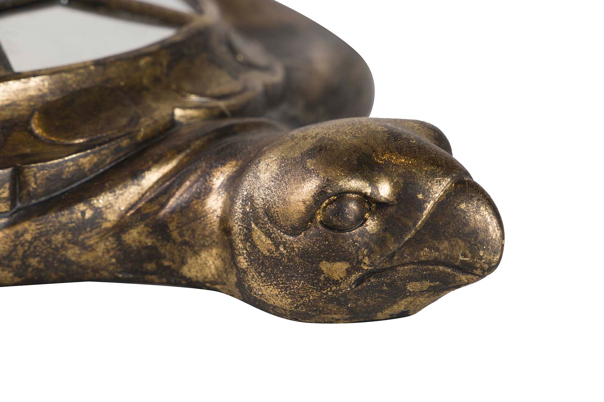 TURTLE FIGURE WALL RESIN MIRROR 39x34x6 CM