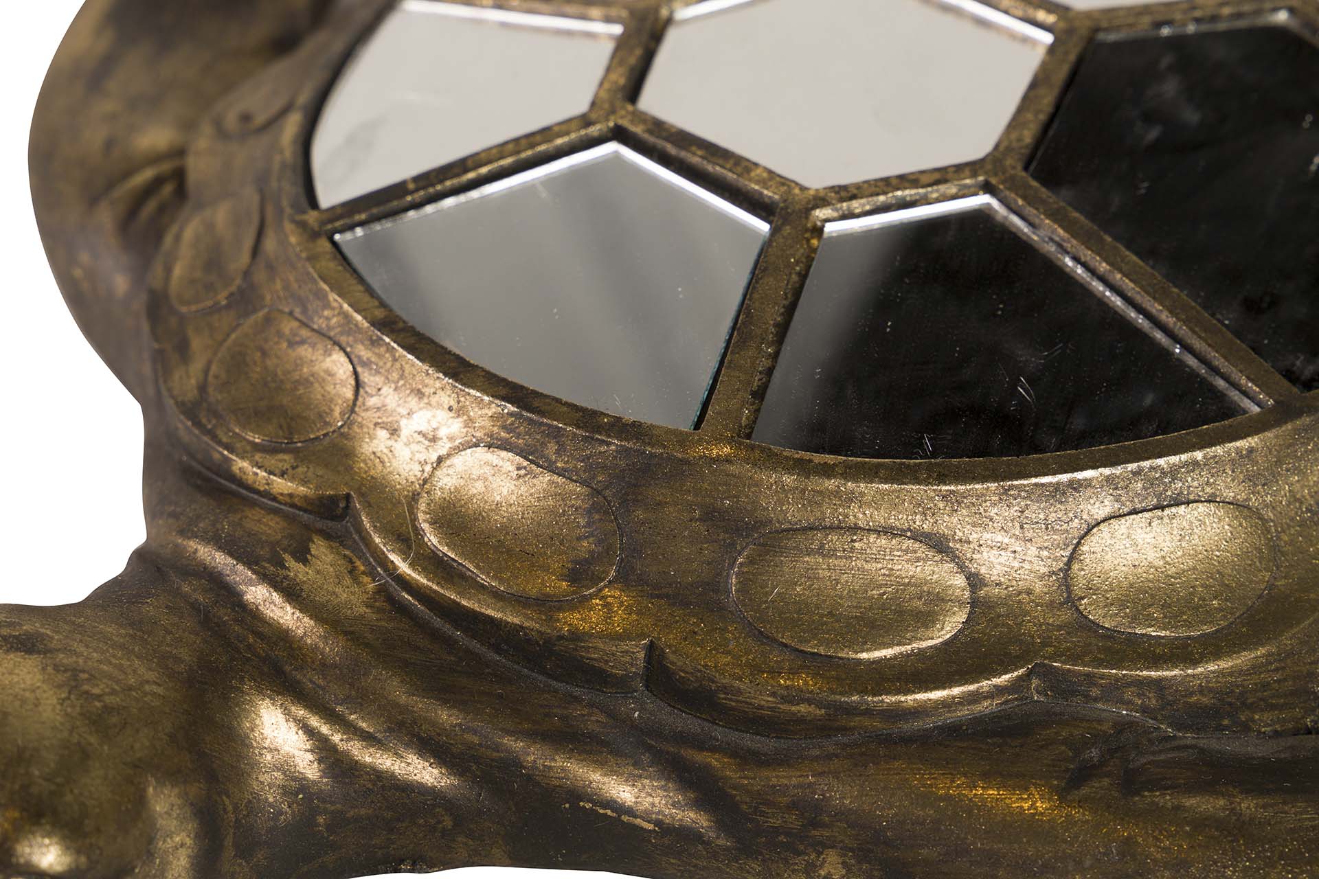 TURTLE FIGURE WALL RESIN MIRROR 39x34x6 CM