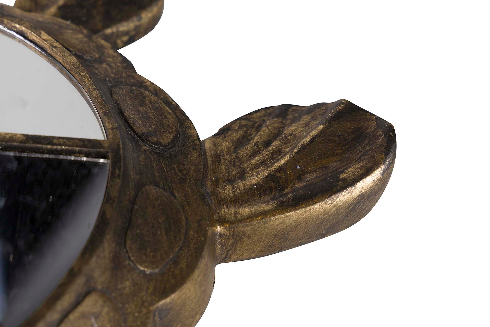 TURTLE FIGURE WALL RESIN MIRROR 39x34x6 CM