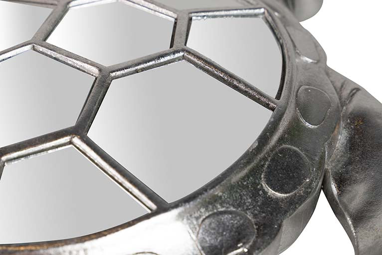 SILVER MIRROR RESIN TURTLE FIGURE 39x34x6 CM